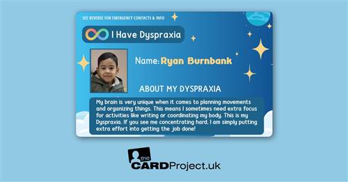My Dyspraxia Card for Kids